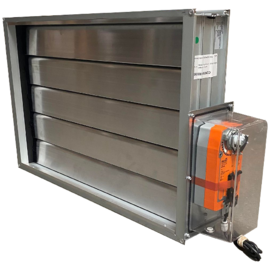 Lukkespjæld med springreturn 500x600 24V for outdoor - METU 